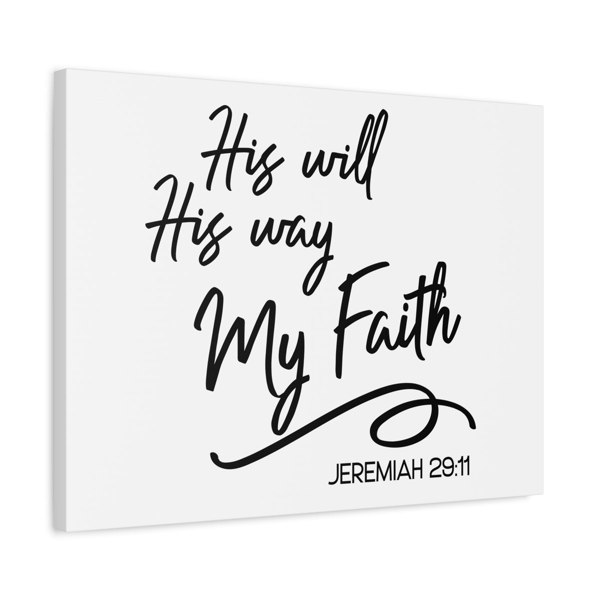 Scripture Canvas Way My Faith Jeremiah 29:11 Christian Wall Art Bible Verse Print Ready to Hang