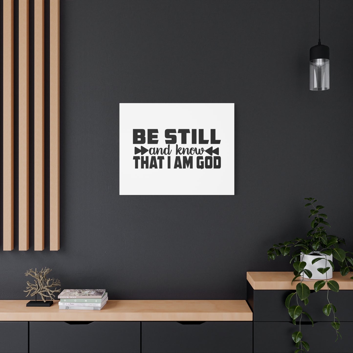 Scripture Canvas Be Still And Know Psalm 46:10 Christian Wall Art Bible Verse Print Ready to Hang