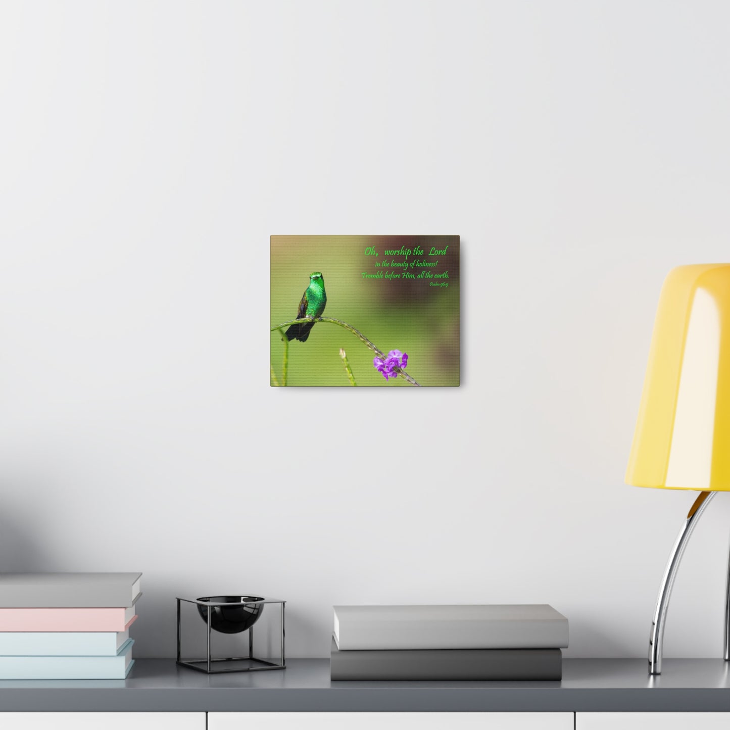 Worship The Lord Psalm 96:9 Bible Verse Canvas Christian Wall Art Ready to Hang