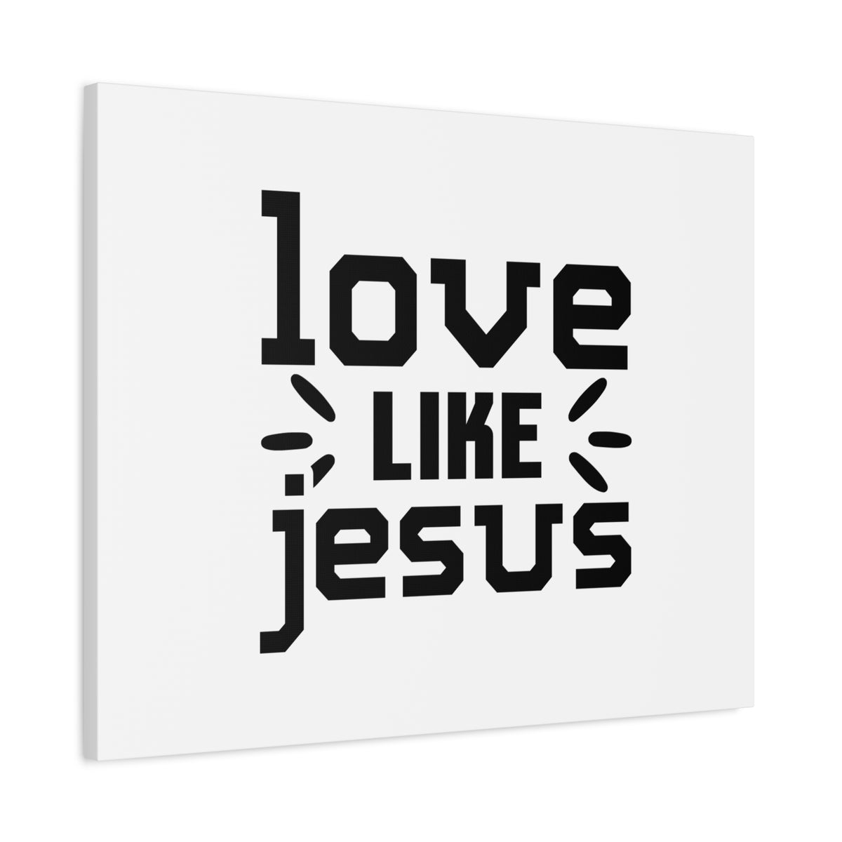 Scripture Canvas Love Like Jesus John 15:12 Christian Wall Art Bible Verse Print Ready to Hang