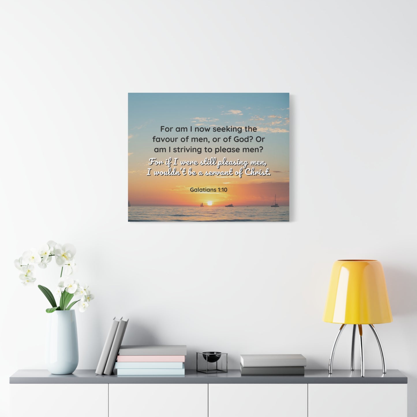 Scripture Canvas Servant Of Christ Galatians 1:10 Christian Wall Art Bible Verse Print Ready to Hang