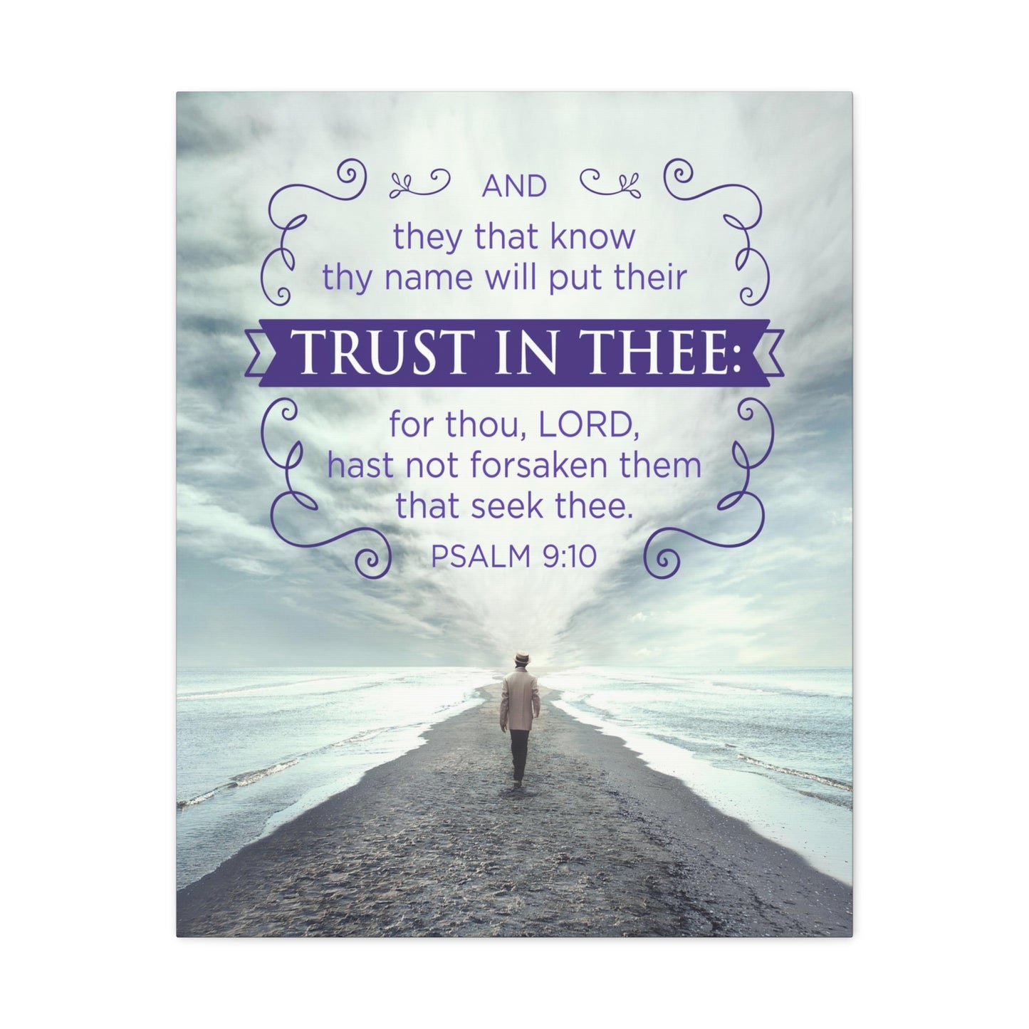 Trust In Thee Psalm 9:10 Christian Wall Art Bible Verse Print Ready to Hang
