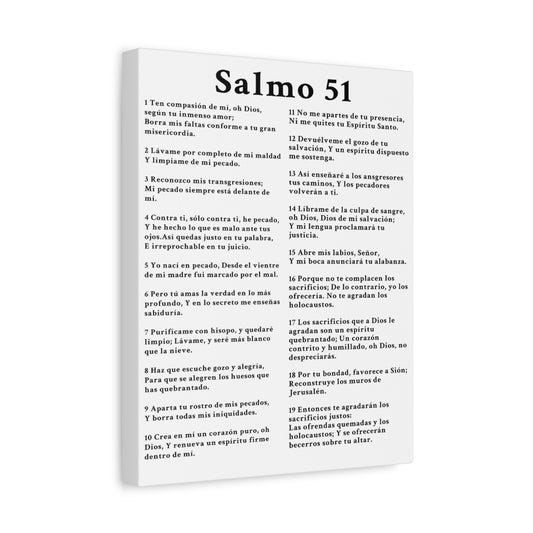 Scripture Walls Salmo 51 Chapter White Christian Wall Art Print Ready to Hang Unframed