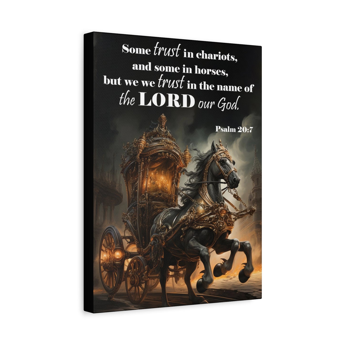 Scripture Walls Trust in the Name of the Lord Psalm 20:7 Christian Wall Art Print Ready to Hang Unframed