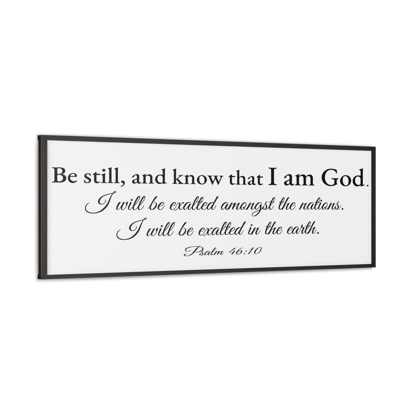 Scripture Walls Psalm 46:10 White Bible Verse Canvas Christian Wall Art Ready to Hang Unframed-Express Your Love Gifts