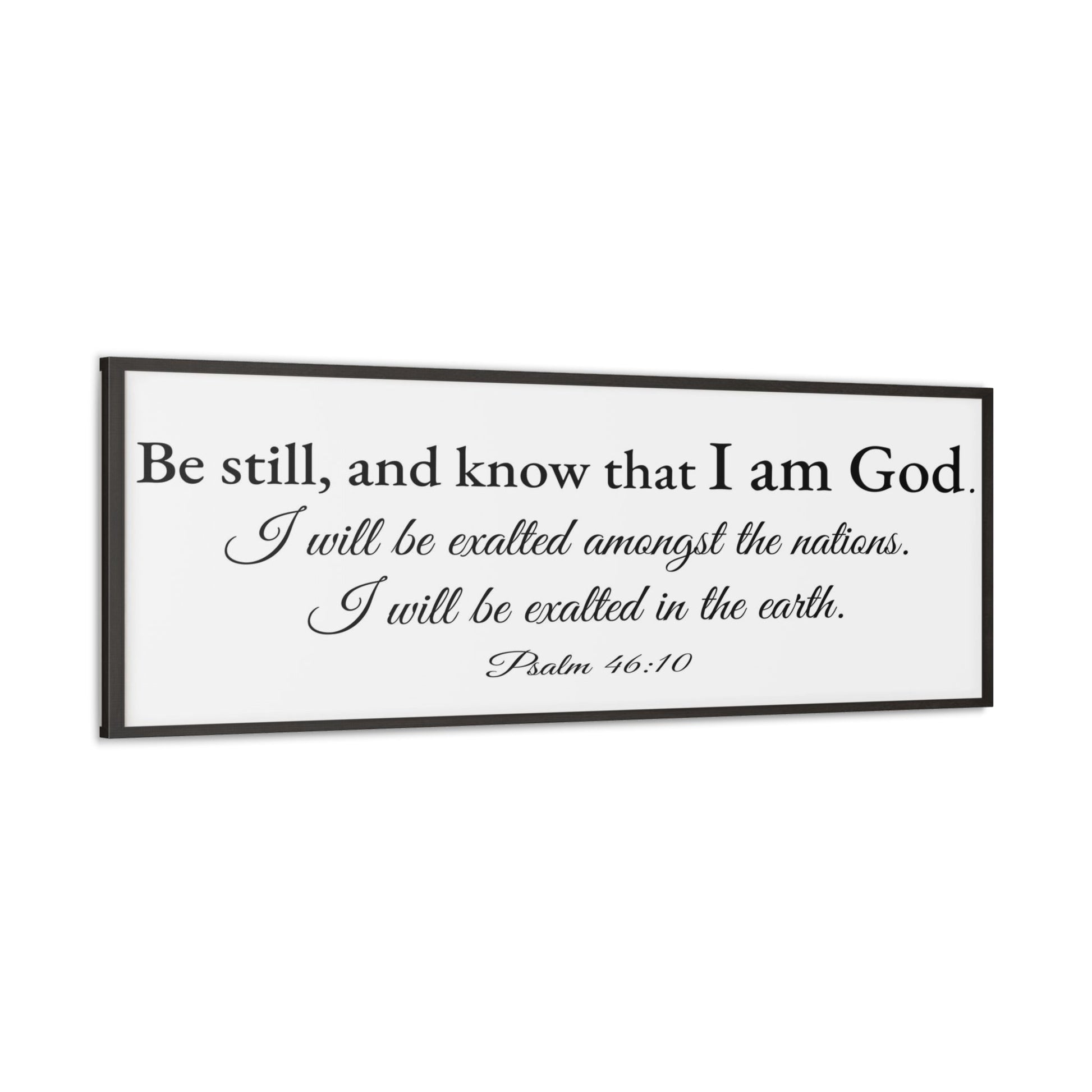 Scripture Walls Psalm 46:10 White Bible Verse Canvas Christian Wall Art Ready to Hang Unframed-Express Your Love Gifts