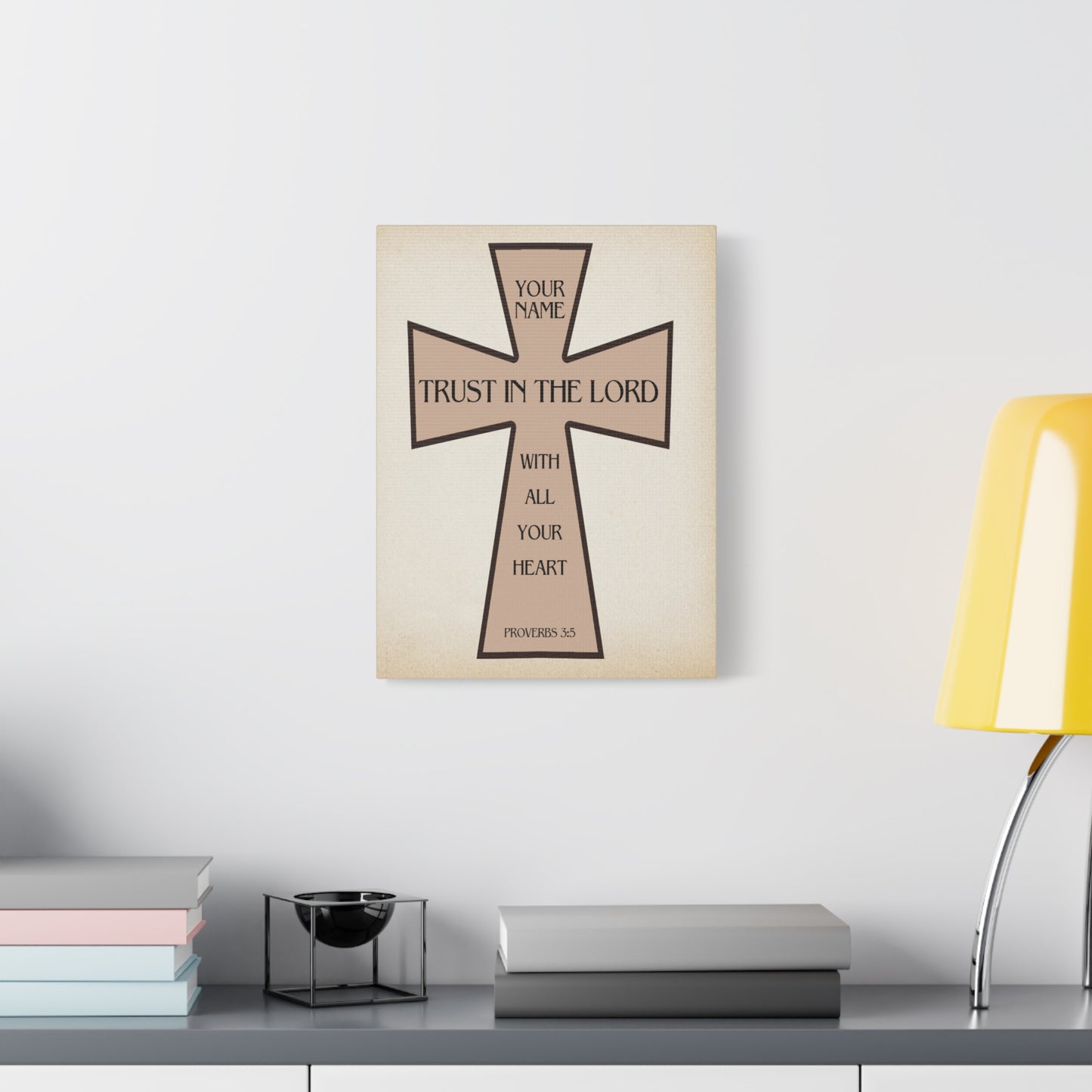 Proverbs 3:5 Trust in The Lord Cross Canvas Gallery Wraps