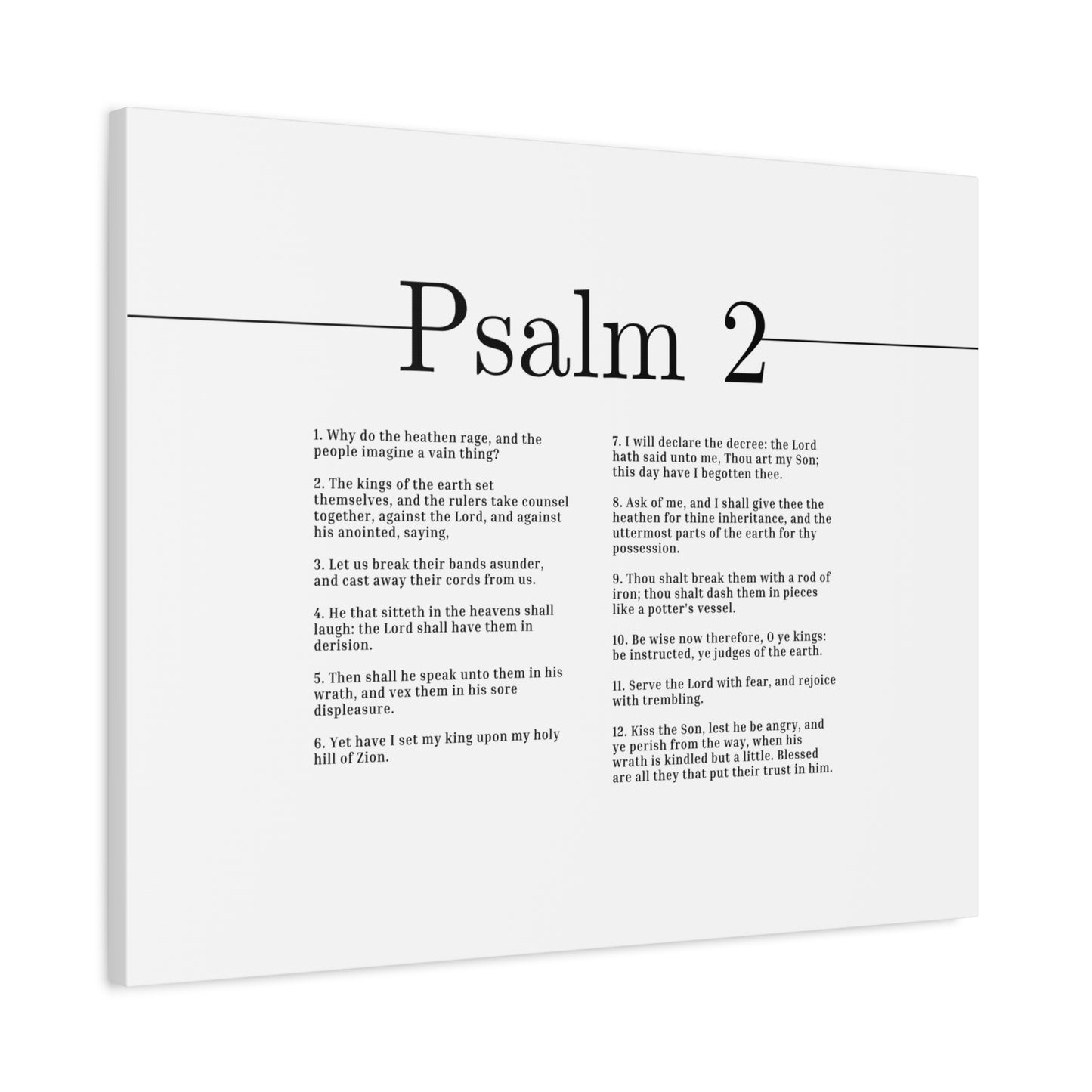 Scripture Canvas He That Sitteth In The Heavens Psalm 2 Christian Wall Art Bible Verse Print Ready to Hang