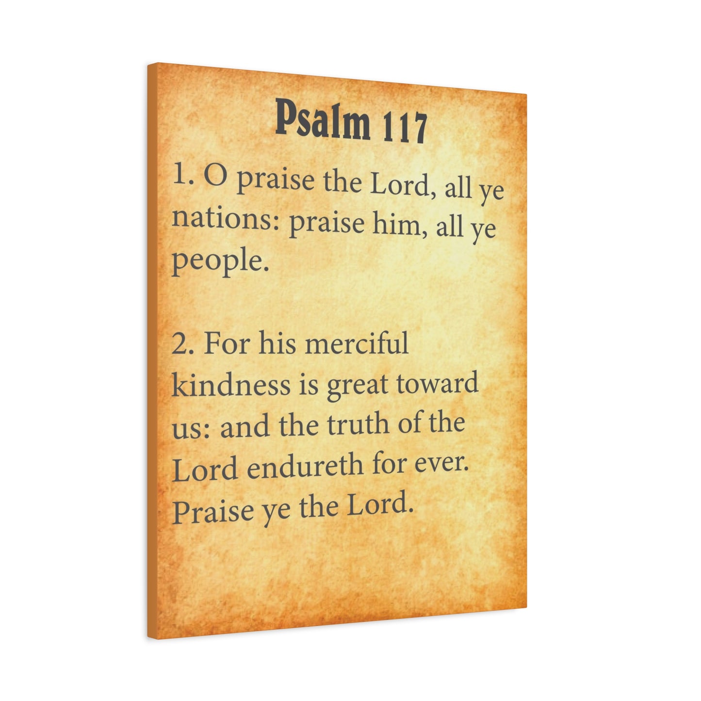 Scripture Walls Psalm 117 Gold Bible Chapter Canvas Christian Wall Art Ready to Hang
