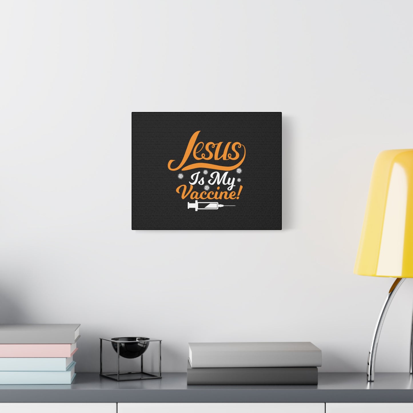 Scripture Canvas Jesus Is My Vaccine Psalm 63:3 Christian Wall Art Bible Verse Print Ready to Hang