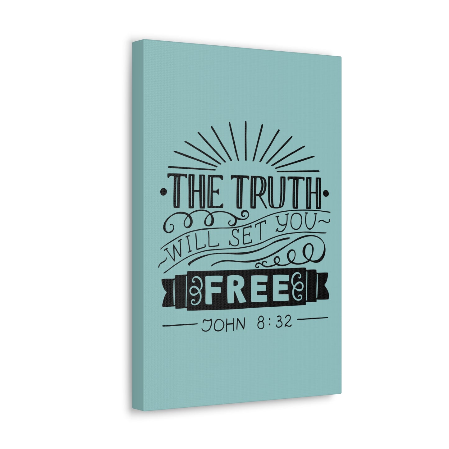 The Truth Will Set You Free John 8:32 Christian Wall Art Bible Verse Print Ready To Hang