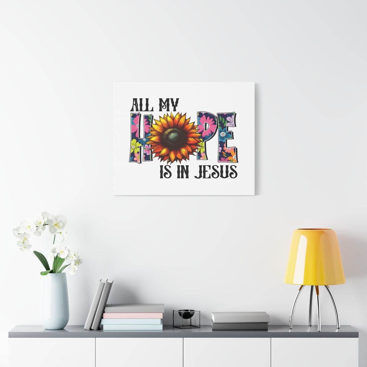 Scripture Walls My Hope is Jesus Bible Verse Canvas Christian Wall Art Ready to Hang Unframed