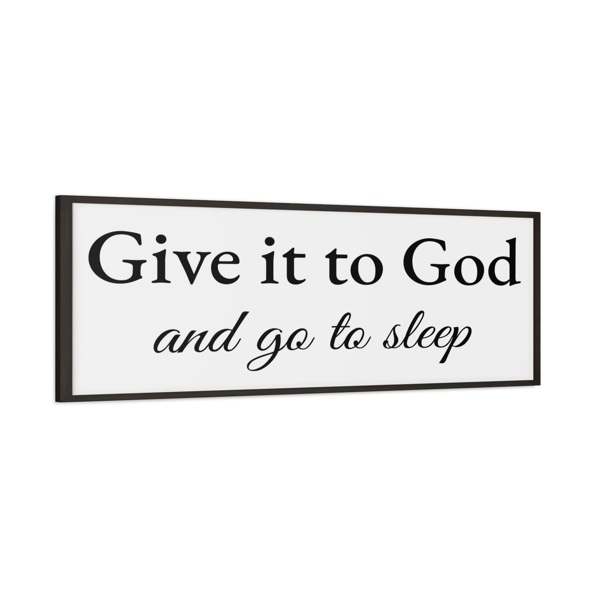Scripture Walls Give It To God Proverbs 3:24-26 White Bible Verse Canvas Christian Wall Art Ready to Hang Unframed