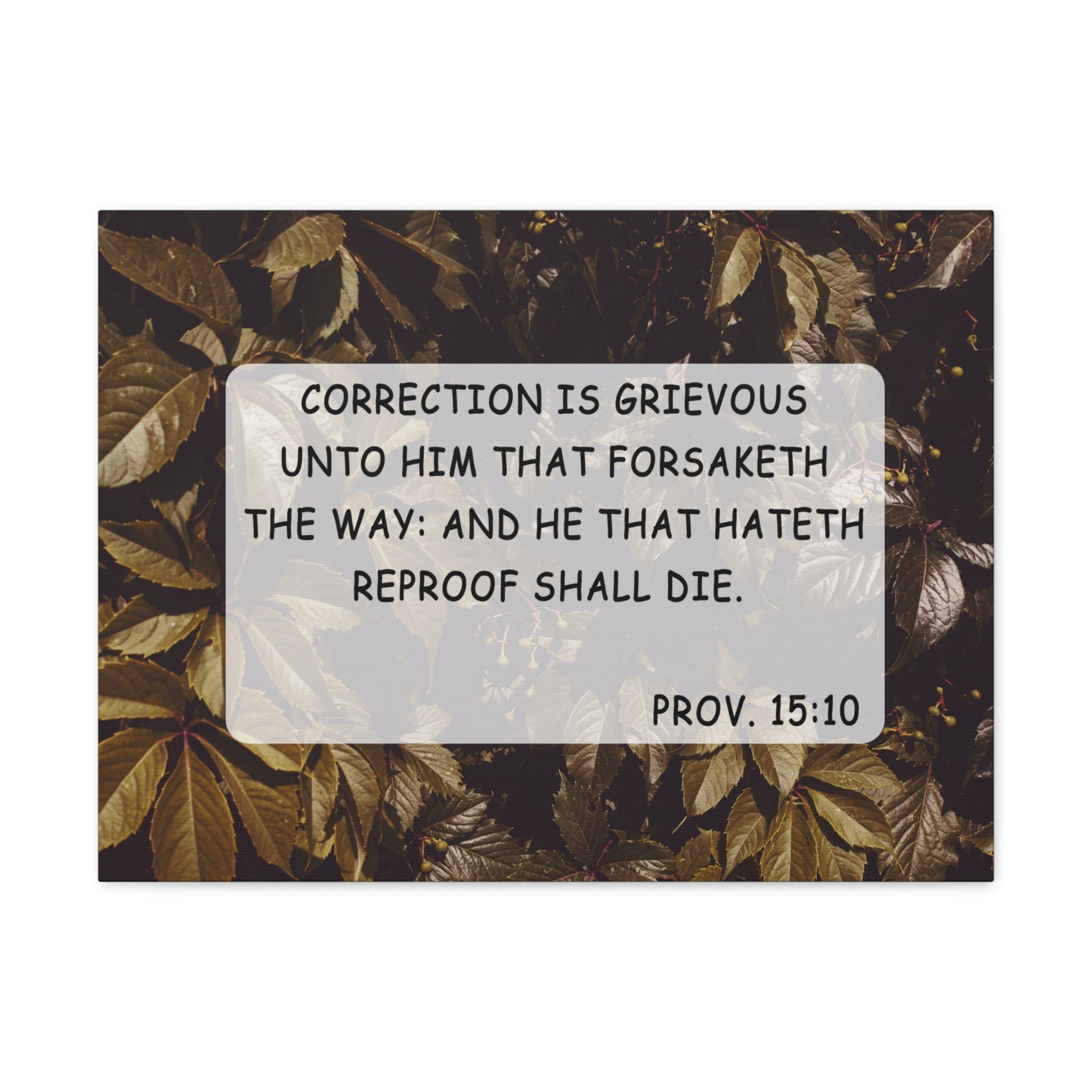 Unto Him Proverbs 15:10 Bible Verse Canvas Christian Wall Art Ready to Hang