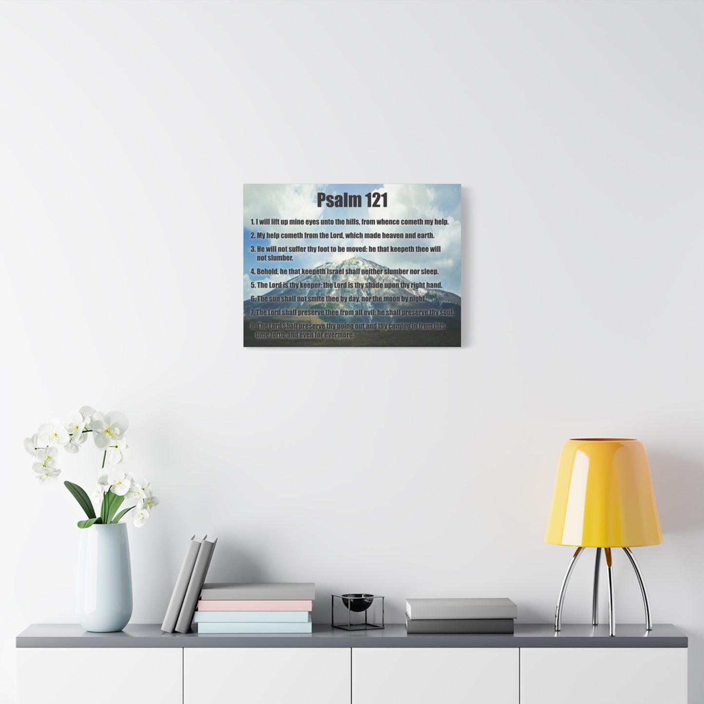Scripture Walls God Watches Over You Psalm 121:7 Christian Wall Art Print Ready to Hang