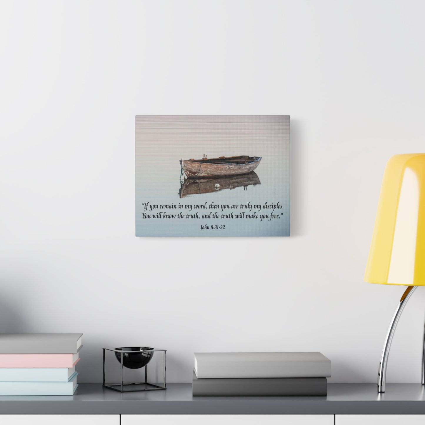 Scripture Walls John 8:31-32 Truth Will Make You Free Bible Verse Canvas Christian Wall Art Ready to Hang Unframed