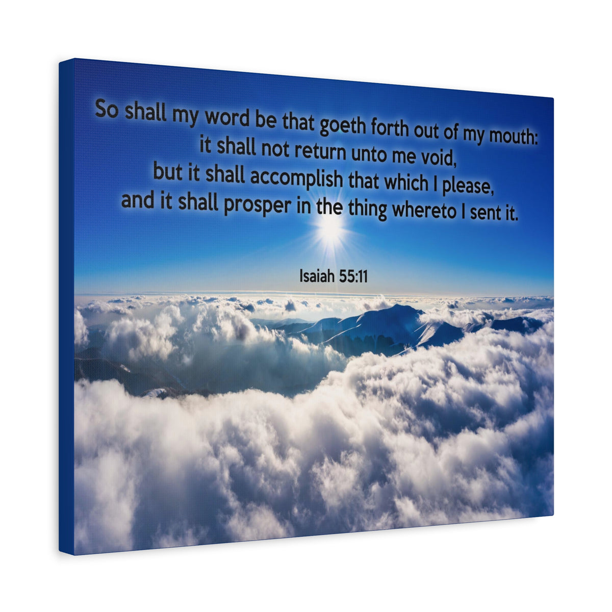 Scripture Canvas It Shall Not Return Isaiah 55:11 Christian Wall Art Bible Verse Print Ready to Hang