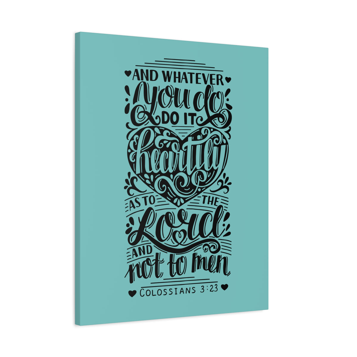Scripture Canvas As To The Lord Colossians 3:23 Christian Wall Art Bible Verse Print Ready to Hang