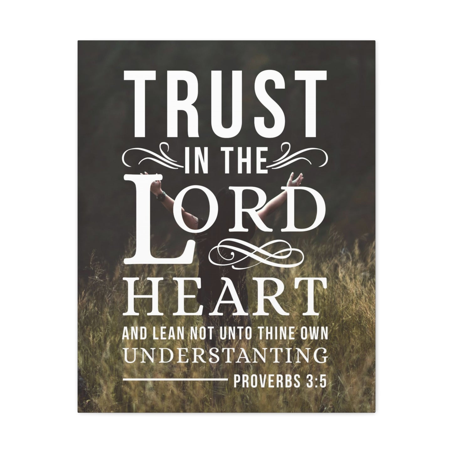 Trust in the Lord Proverbs 3:5 Christian Wall Art Bible Verse Print Ready to Hang