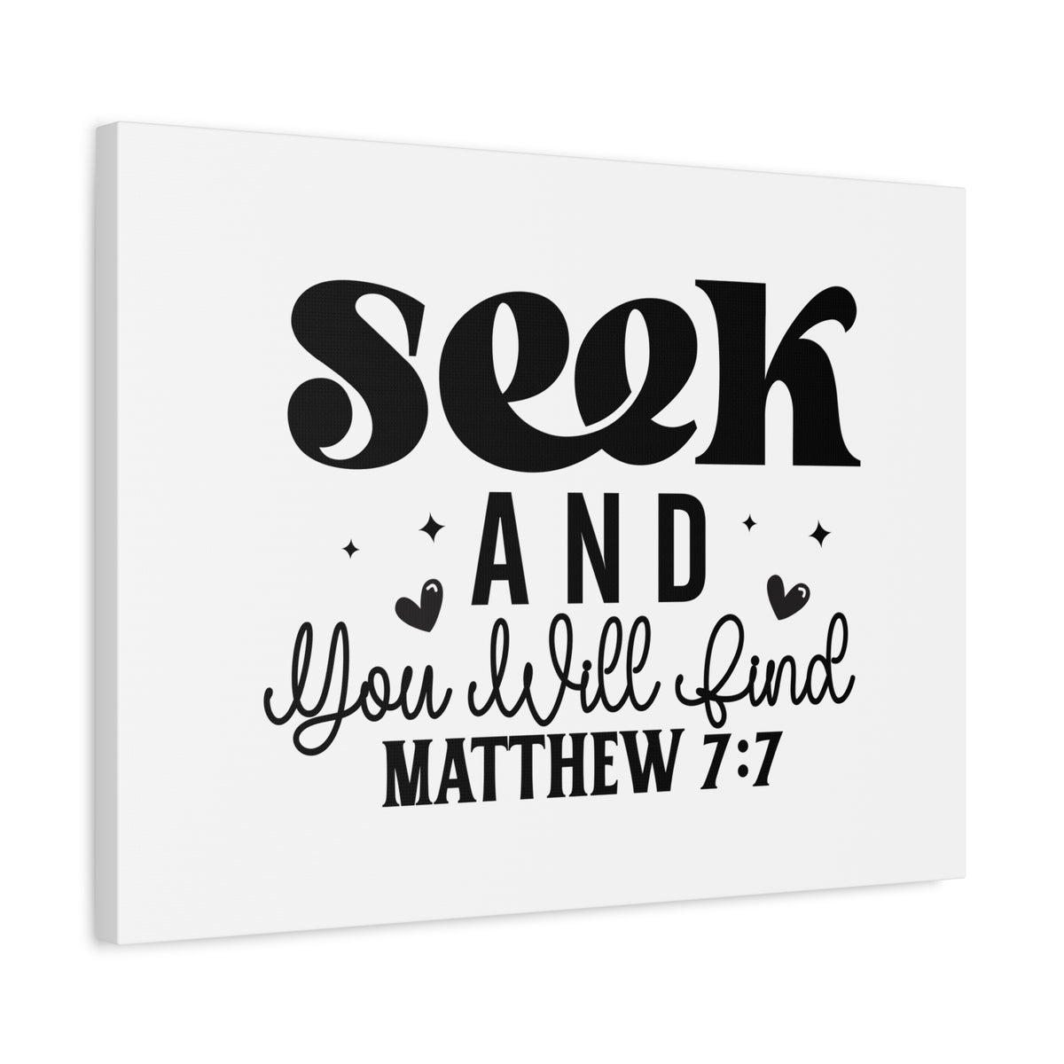 Scripture Walls Seek and You Will Find Matthew 7:7 Bible Verse Canvas Christian Wall Art Ready to Hang Unframed