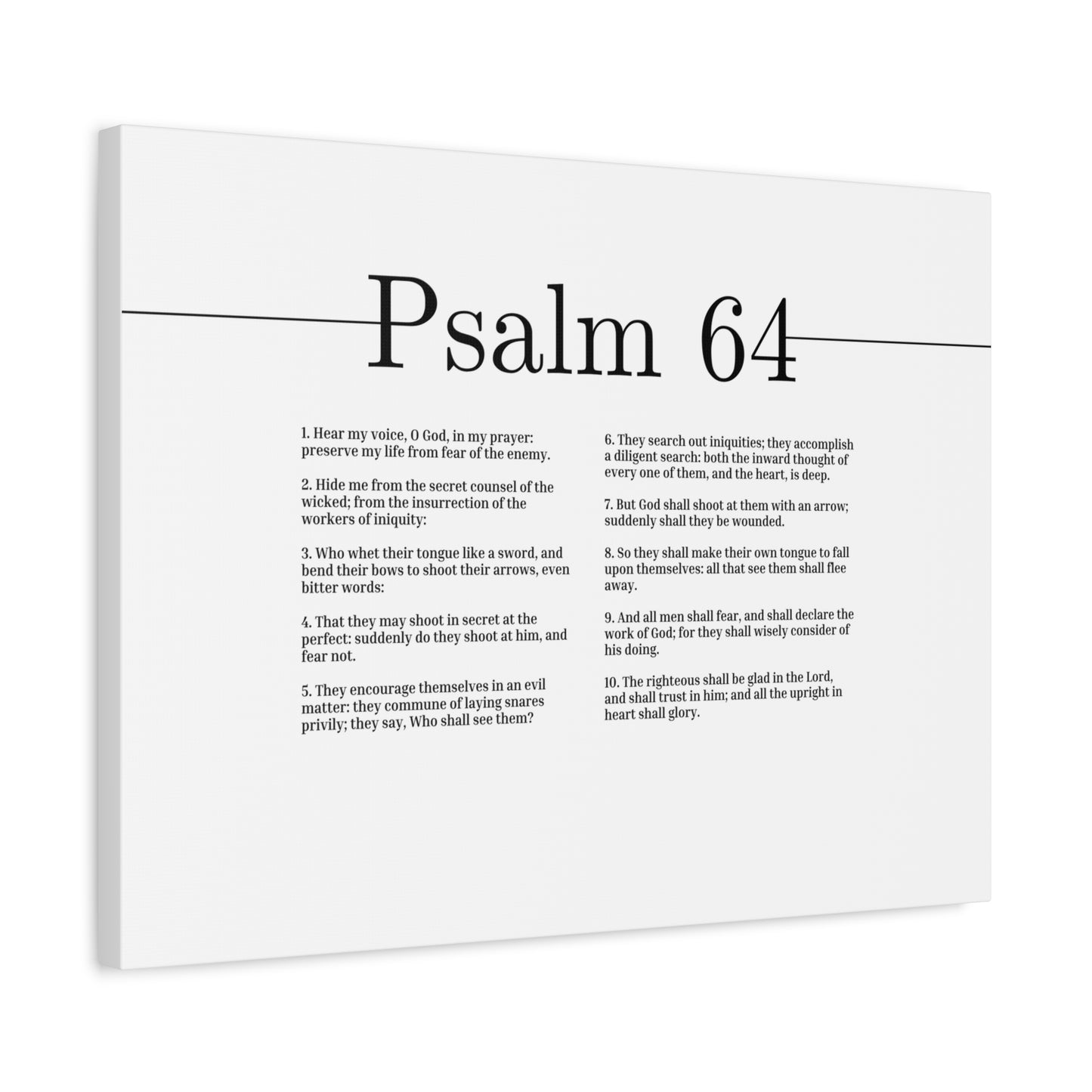 Scripture Canvas Shall Be Glad In The Lord Psalm 64 Christian Wall Art Bible Verse Print Ready to Hang