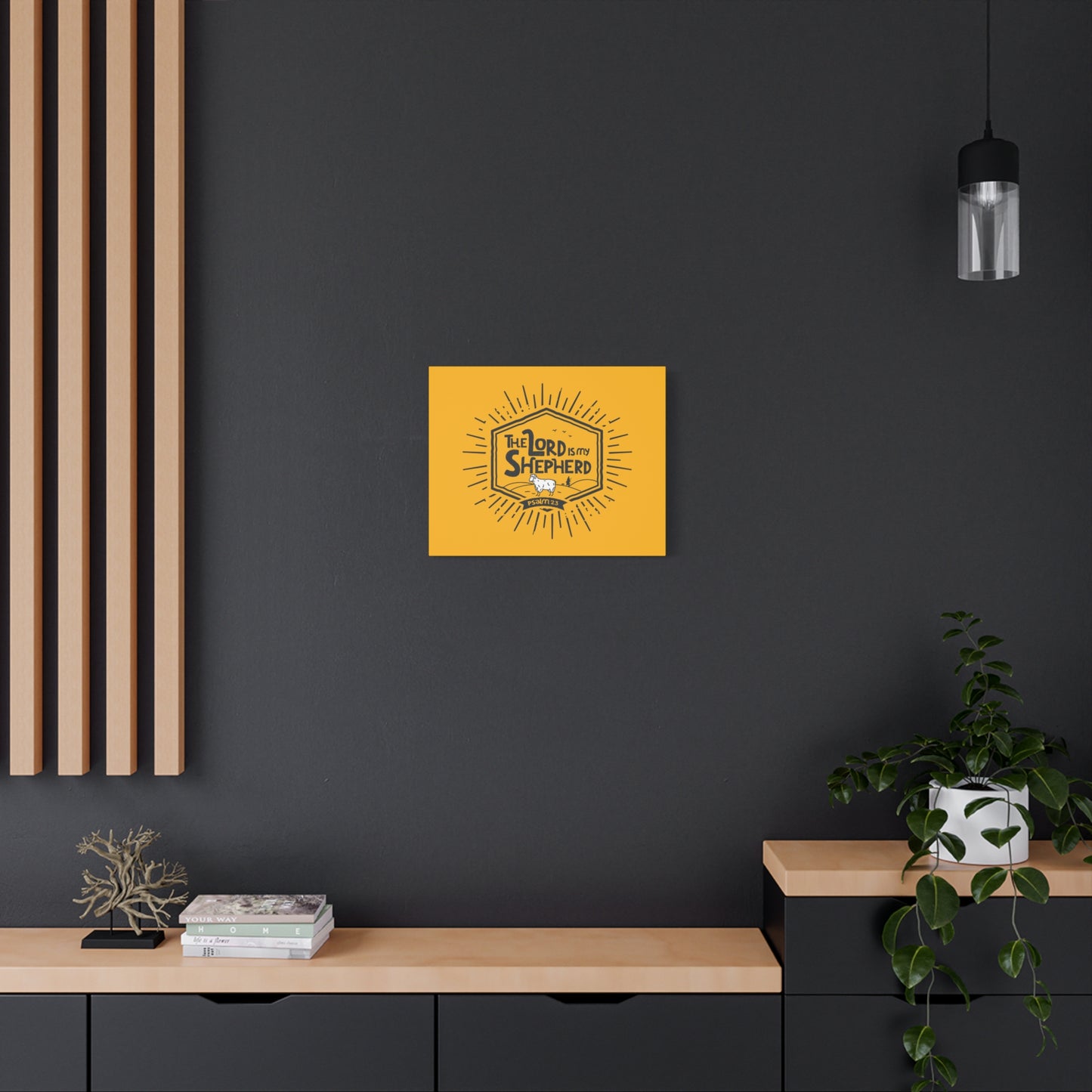 Scripture Canvas The Lord Is My Shepherd Psalm 23 Christian Wall Art Bible Verse Print Ready to Hang