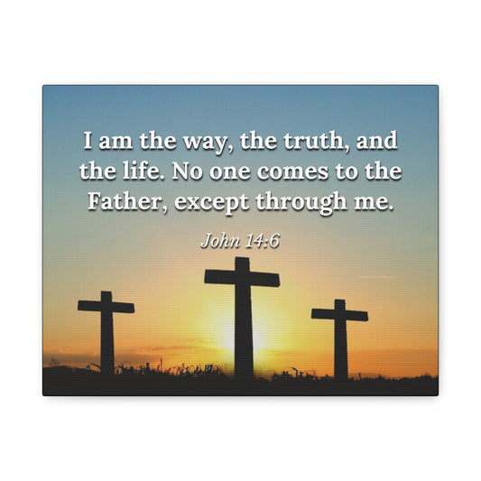 The Way John 14:6 Sunset Christian Wall Art Bible Verse Print Ready to Hang