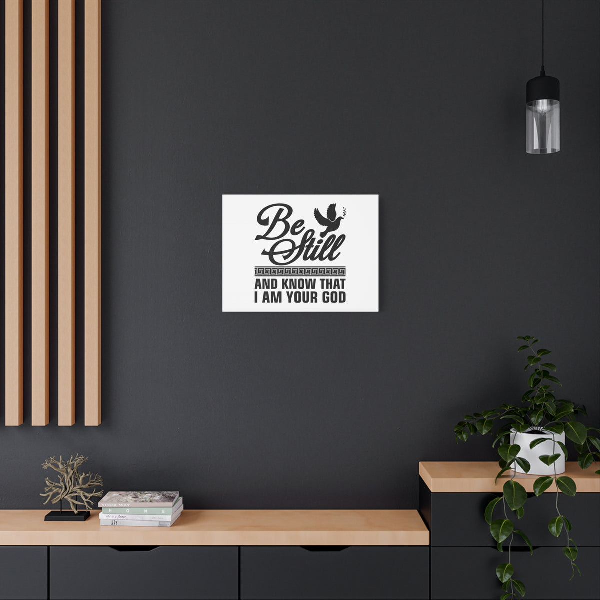 Scripture Canvas Be Still And Know That I Am Your God Psalm 46:10 Christian Wall Art Bible Verse Print Ready to Hang