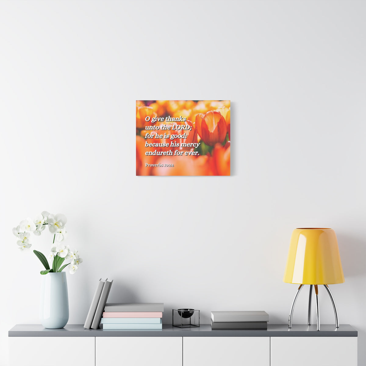 Scripture Canvas The Blessing Proverbs 10:22 Christian Wall Art Bible Verse Print Ready to Hang