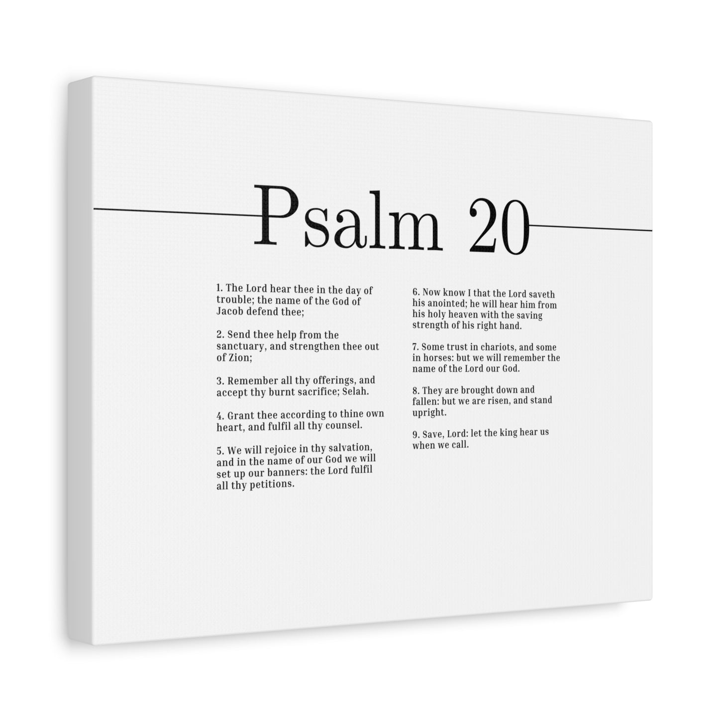 Scripture Canvas We Will Rejoice In Thy Salvation Psalm 20 Christian Wall Art Bible Verse Print Ready to Hang