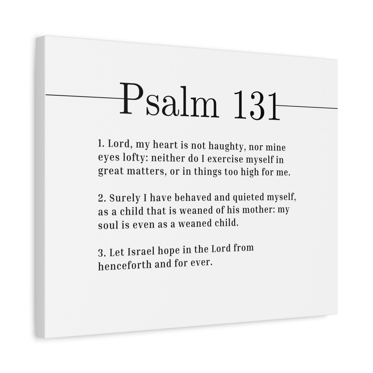 Scripture Canvas Hope In The Lord Psalm 131 Christian Wall Art Bible Verse Print Ready to Hang