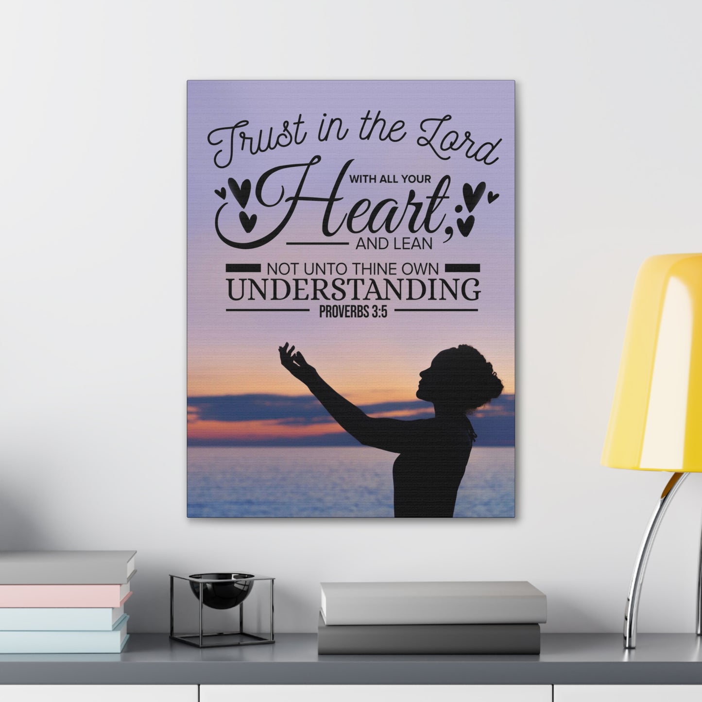 Trust in The Lord Proverbs 3:5 Christian Wall Art Bible Verse Print Ready to Hang