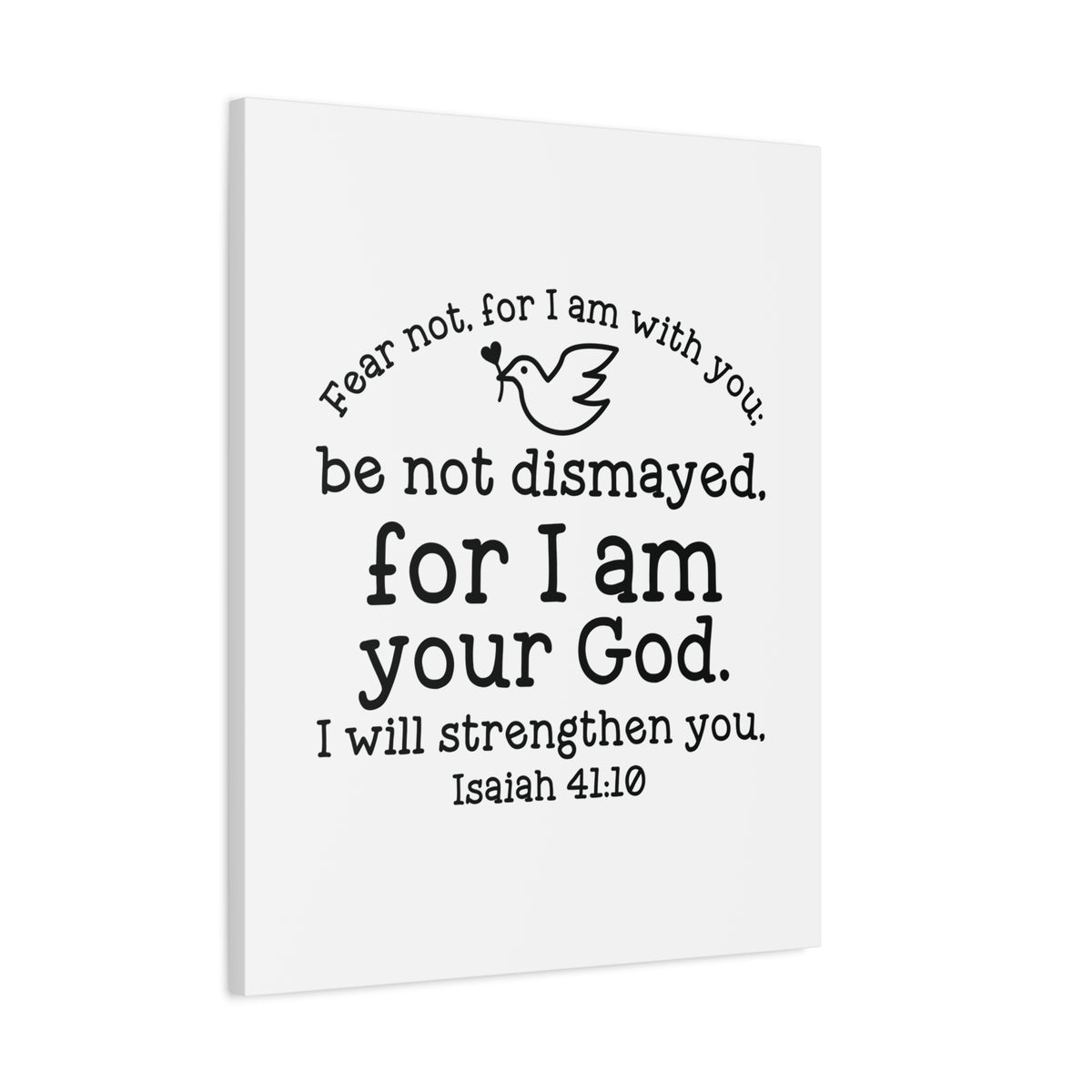 Scripture Canvas Will Strengthen You Isaiah 41:10 Christian Wall Art Bible Verse Print Ready to Hang