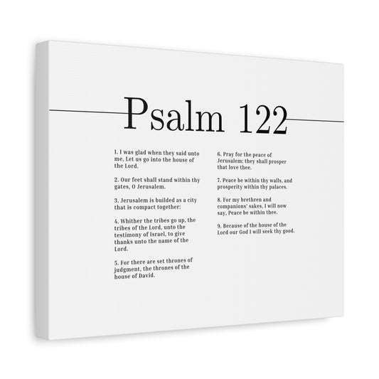 Scripture Canvas The House Of The Lord Psalm 122 Christian Wall Art Bible Verse Print Ready to Hang