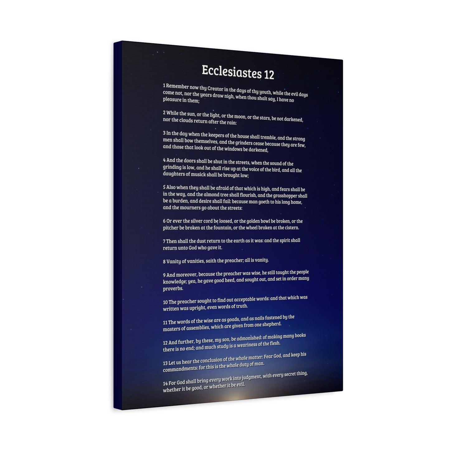 Scripture Walls Fear God & Keep His Commands Ecclesiastes 12 Bible Verse Canvas Christian Wall Art Ready to Hang