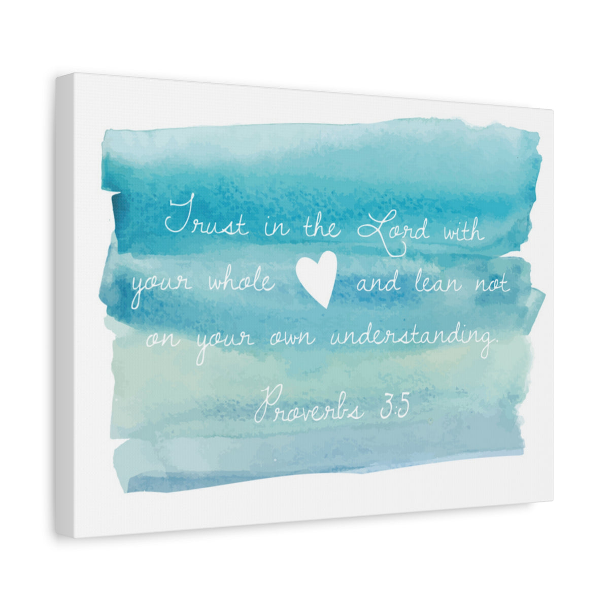 Scripture Canvas In The Lord Proverbs 3:5 Christian Wall Art Bible Verse Print Ready to Hang