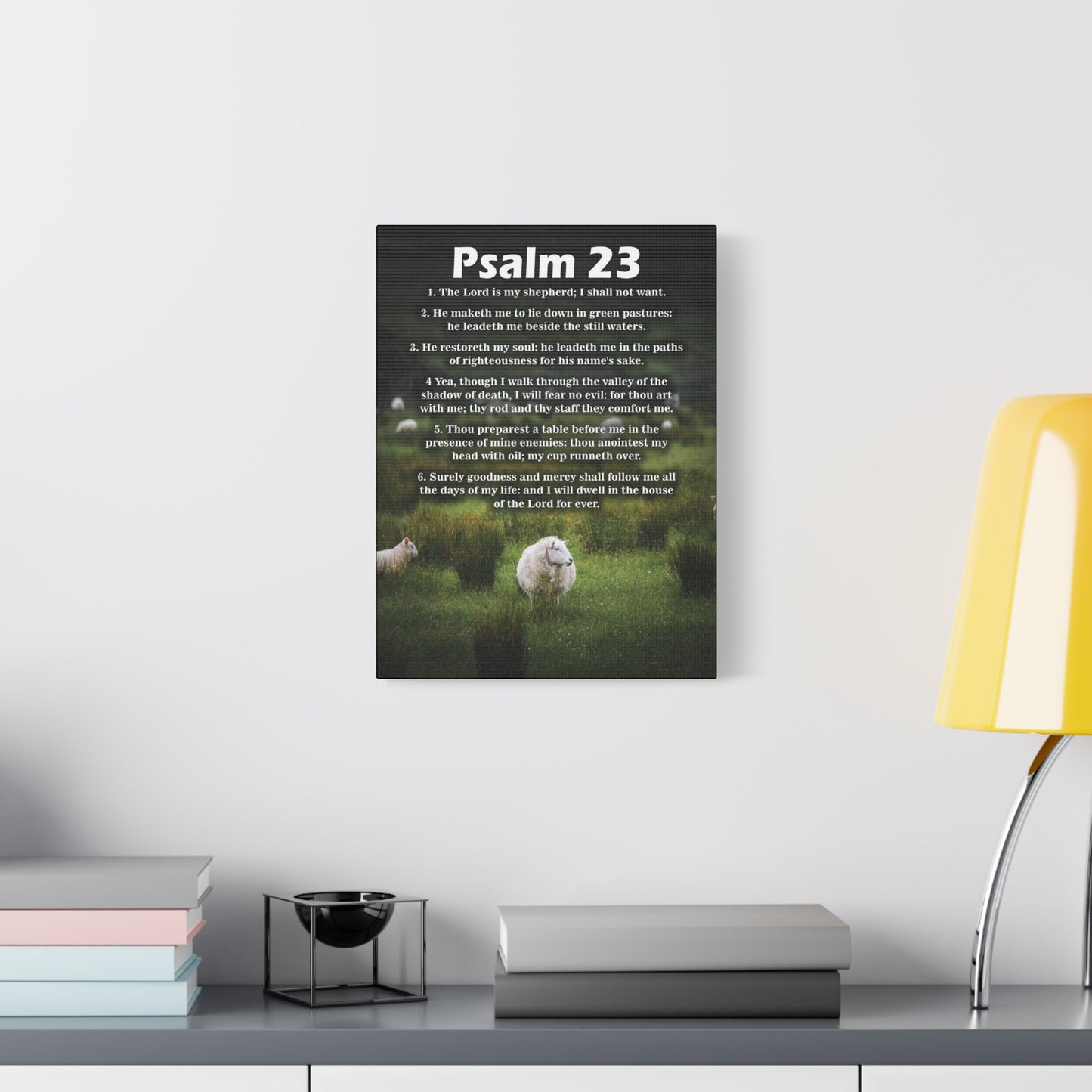 Scripture Walls The Lord is My Shepherd Psalm 23:3 Christian Wall Art Bible Verse Print Ready to Hang