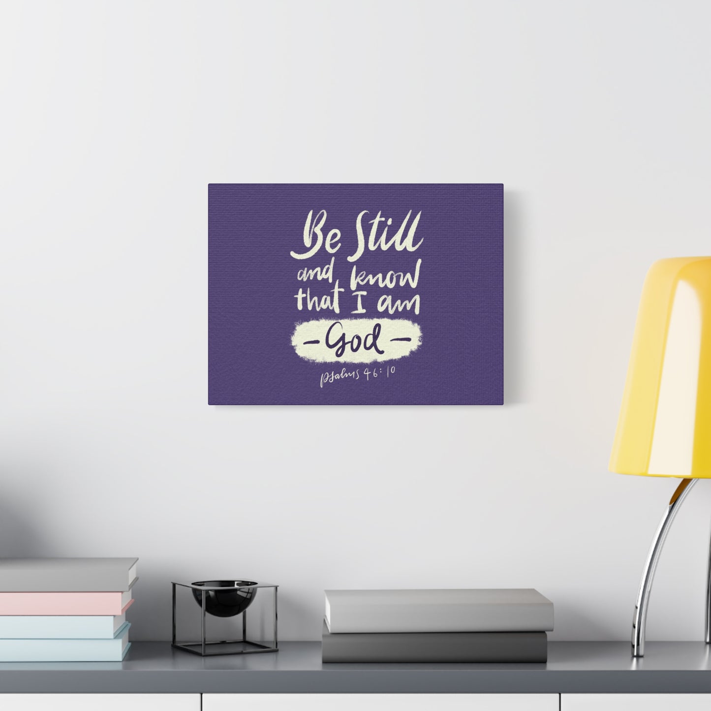 Scripture Walls Know That I Am God Psalm 46:10 Bible Verse Canvas Christian Wall Art Ready to Hang