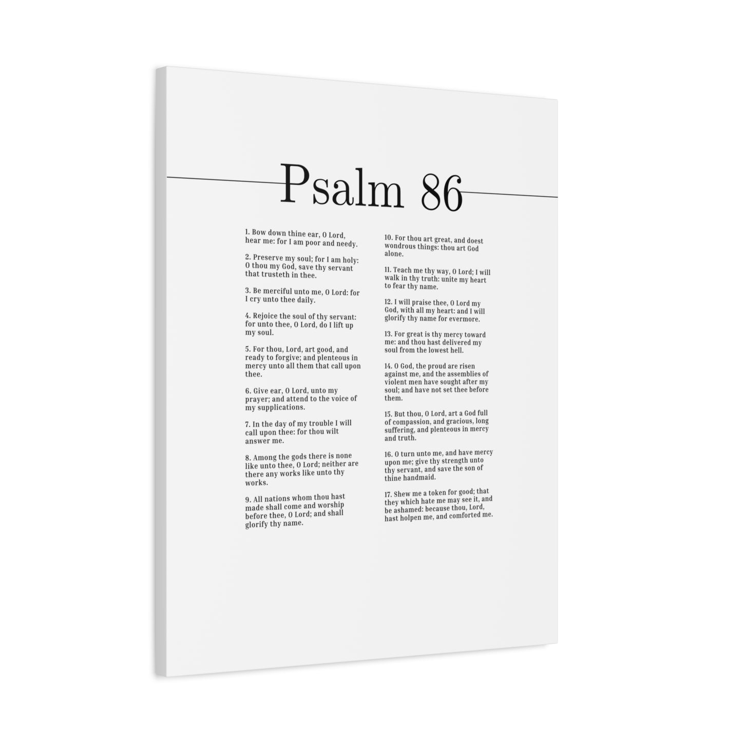 Scripture Canvas I Lift Up My Soul Psalm 86 Christian Wall Art Bible Verse Print Ready to Hang