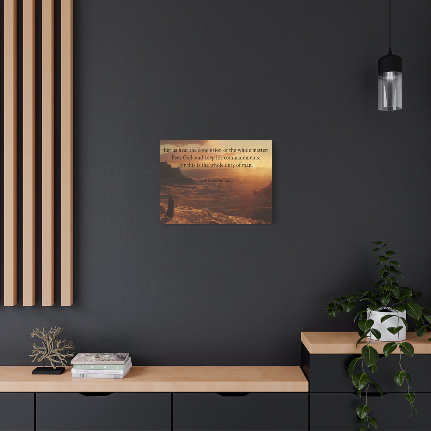 Scripture Walls Ecclesiastes 12:13 Bible Verse Canvas Christian Wall Art Ready to Hang Unframed