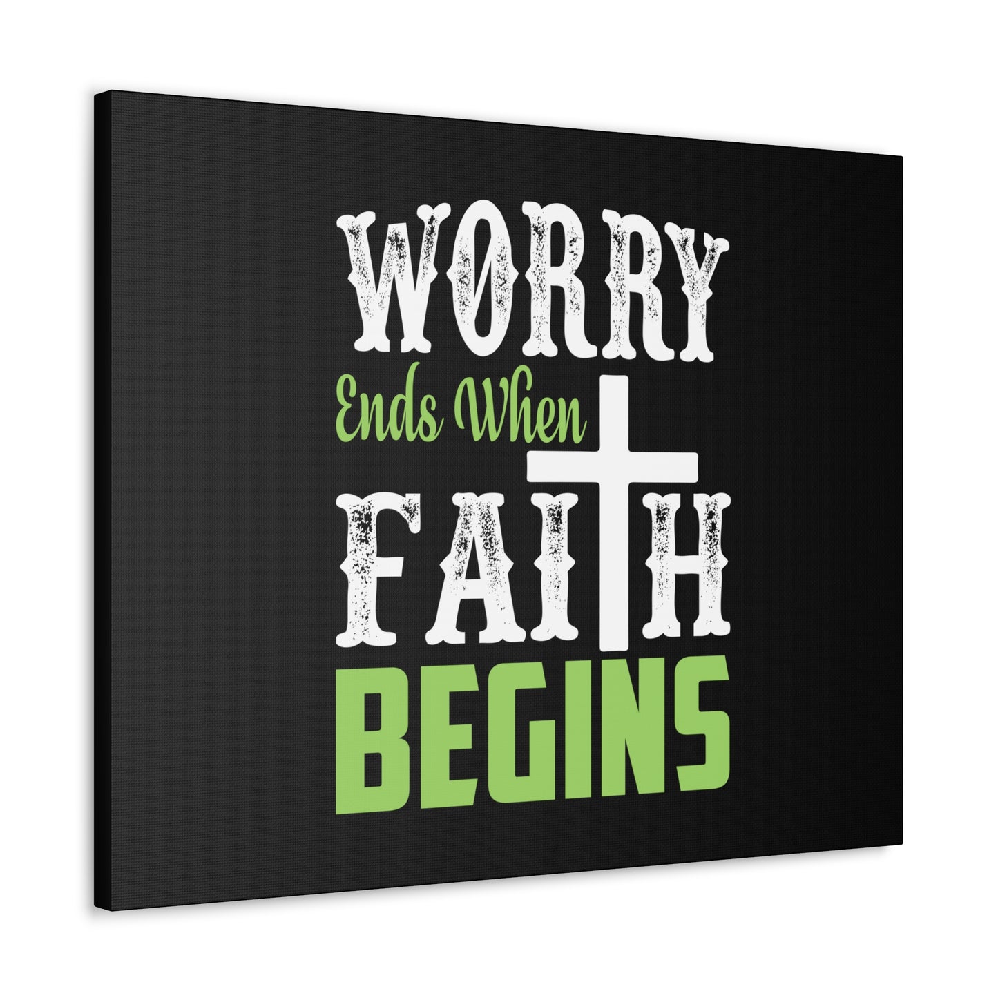 Worry Ends When Faith Begins 1 Peter 5:7 Christian Wall Art Bible Verse Print Ready to Hang