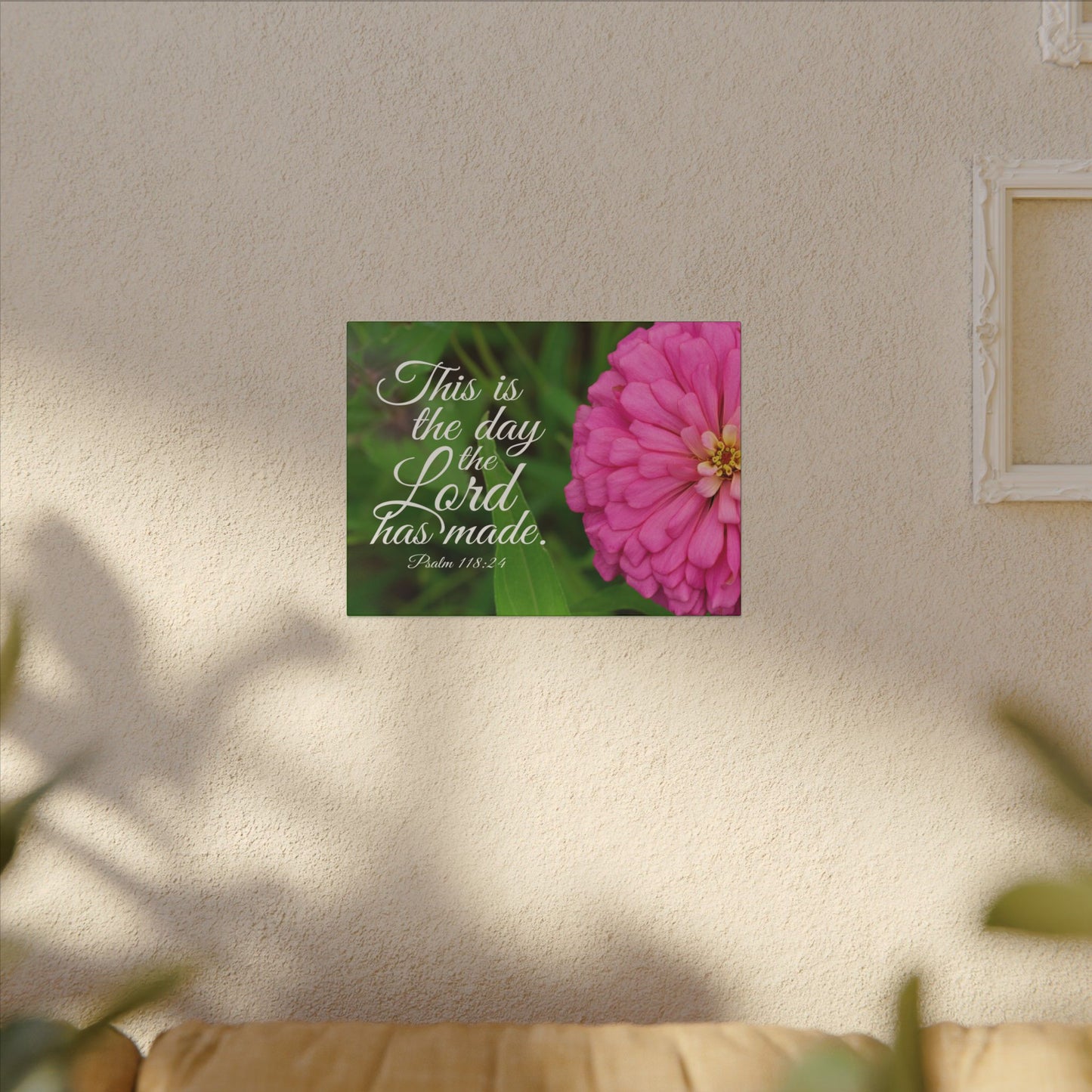 Scripture Canvas The Lord Has Made Psalm 118:24 Christian Wall Art Bible Verse Print Ready to Hang