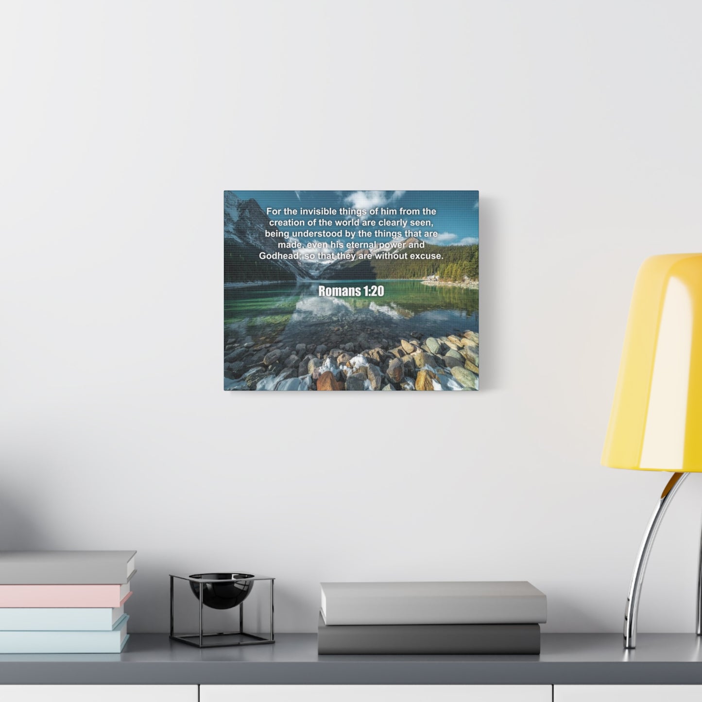 Scripture Canvas Without Excuse Romans 1:20 Christian Wall Art Bible Verse Print Ready to Hang
