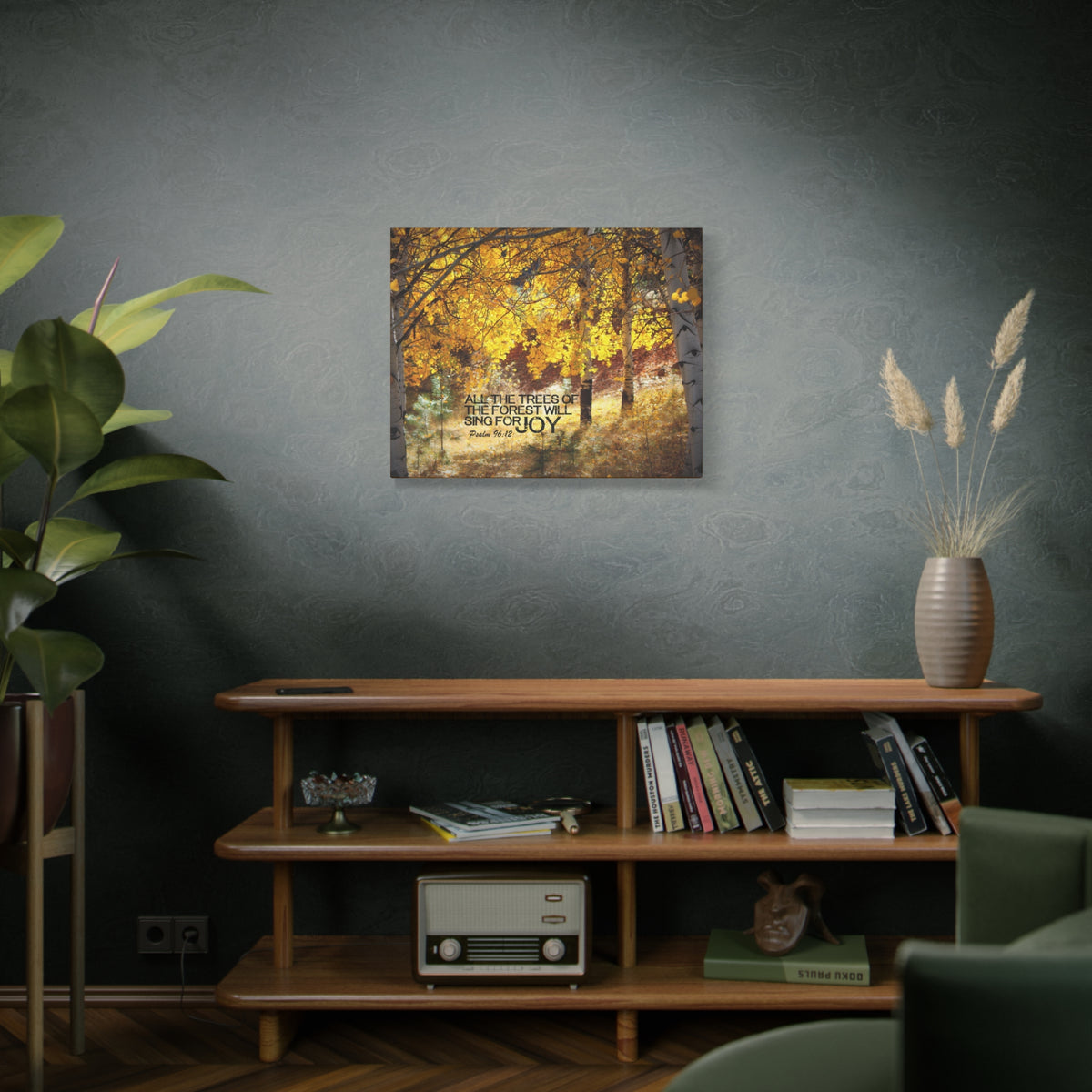 Scripture Canvas Will Sing For Joy Psalm 96:12 Christian Wall Art Bible Verse Print Ready to Hang