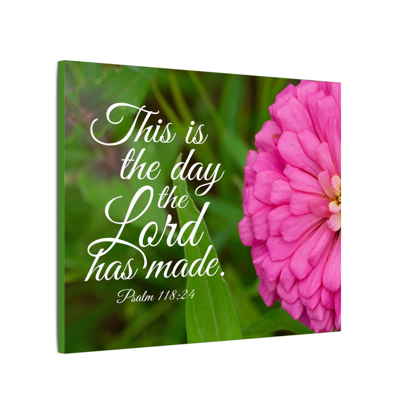 Scripture Canvas The Lord Has Made Psalm 118:24 Christian Wall Art Bible Verse Print Ready to Hang