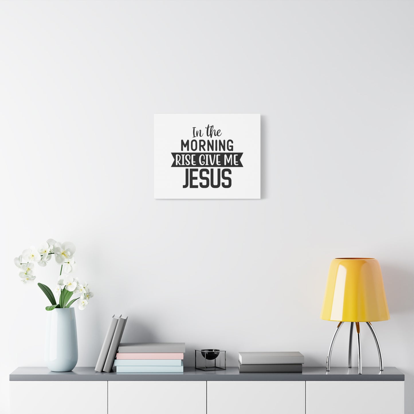 Scripture Canvas In The Morning Rise Psalm 143:8 Christian Wall Art Bible Verse Print Ready to Hang
