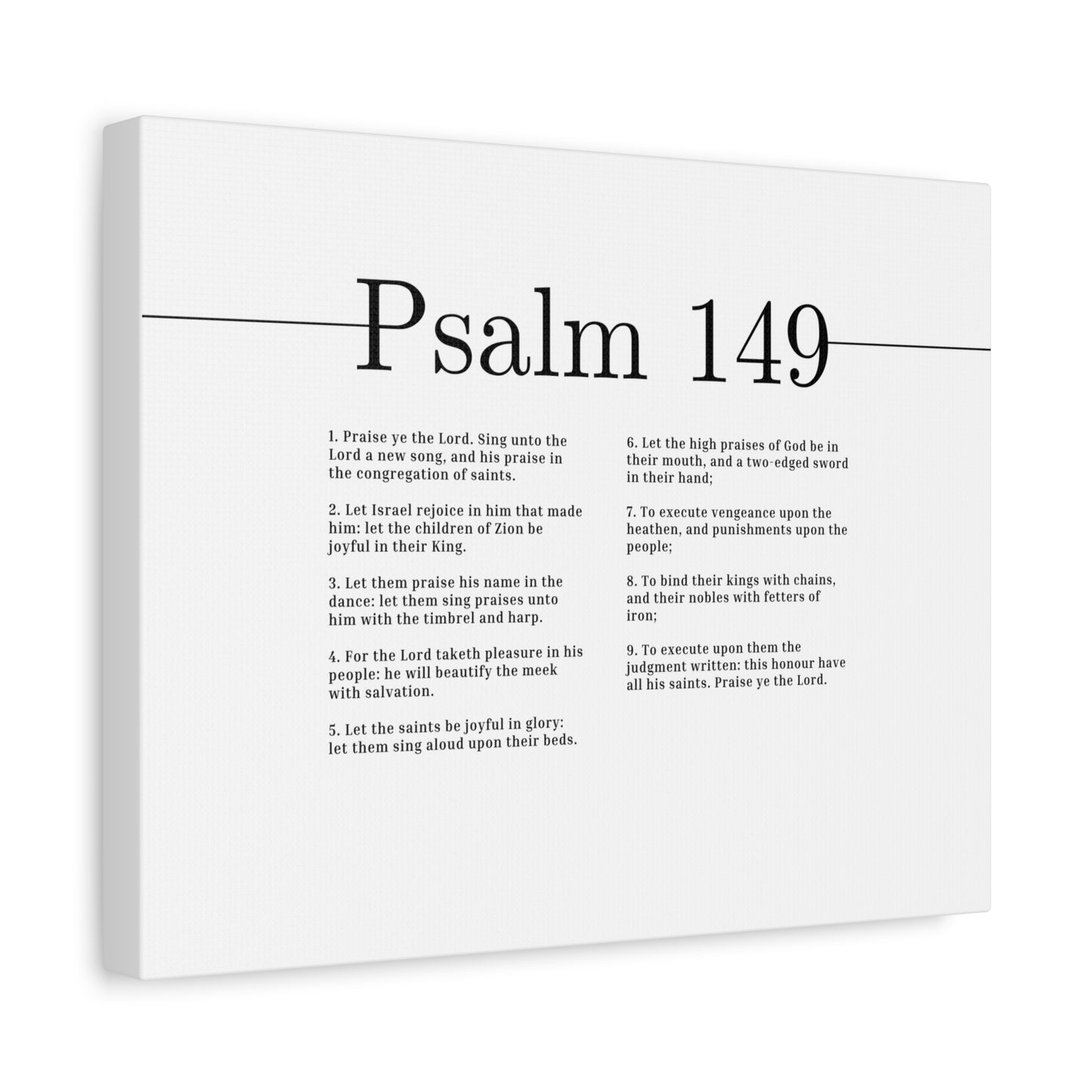 Scripture Canvas High Praises Of God Psalm 149 Christian Wall Art Bible Verse Print Ready to Hang
