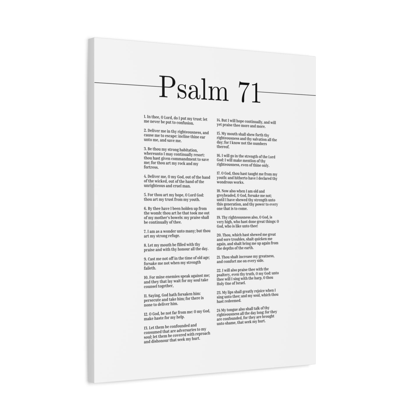 Scripture Canvas O Thou Holy One Of Israel Psalm 71 Christian Wall Art Bible Verse Print Ready to Hang