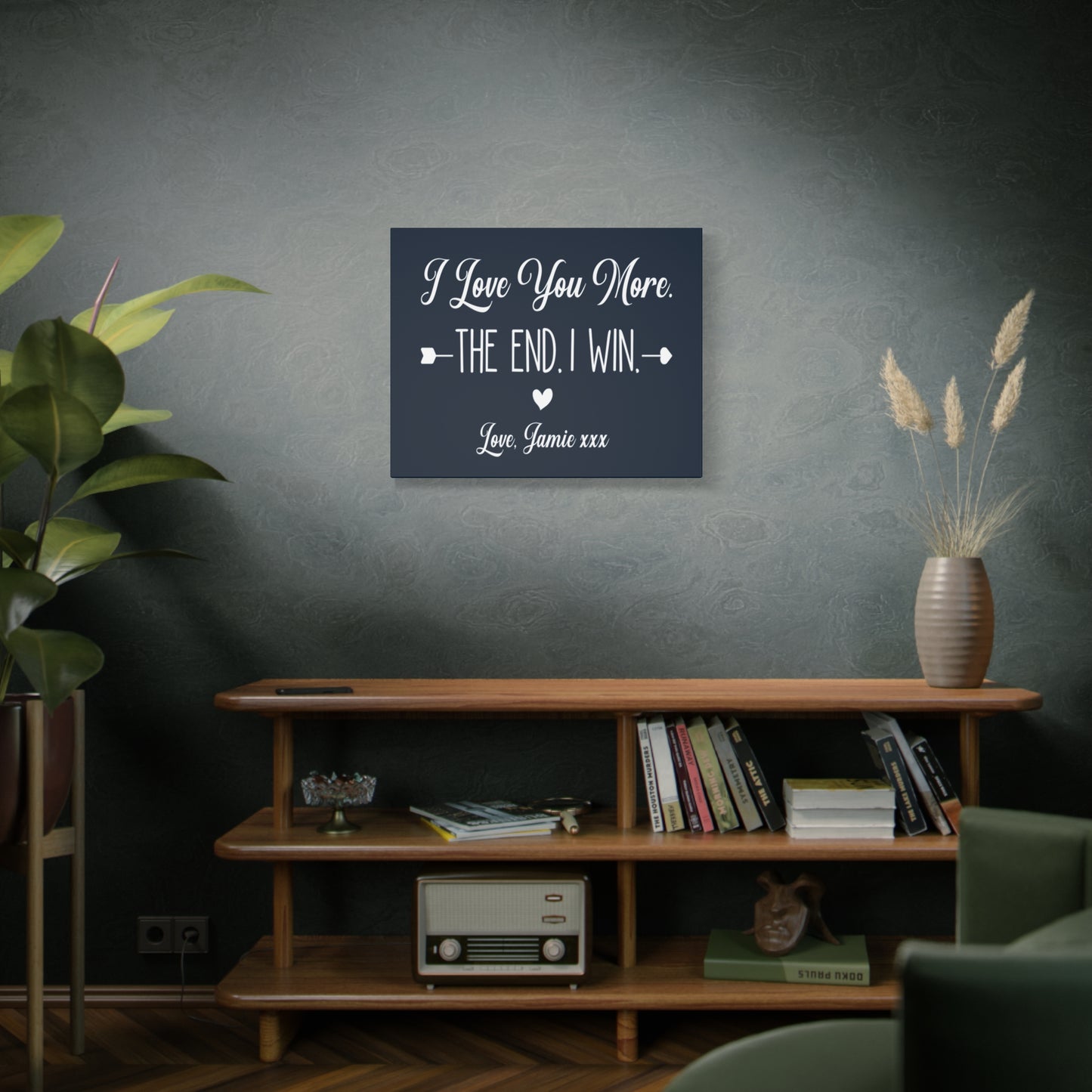 Love You More Canvas Wall Art - Heartfelt Gift for Couples