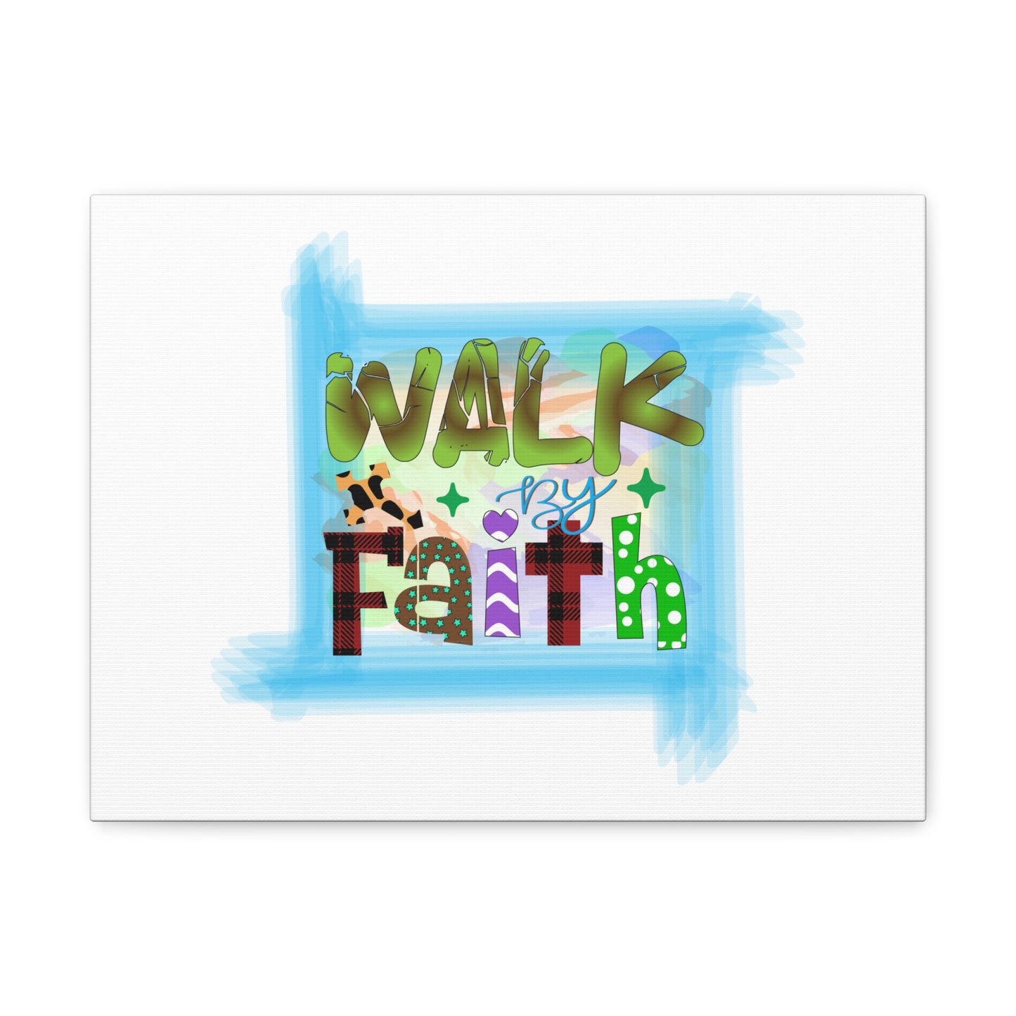 Walk By Faith 1 John 5:4 Christian Wall Art Bible Verse Print Ready to Hang